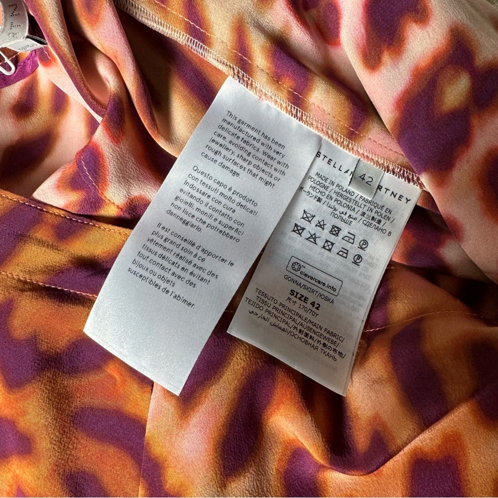 Stella McCartney Cheetah Print Silk Midi Skirt - Picture 10 of 12